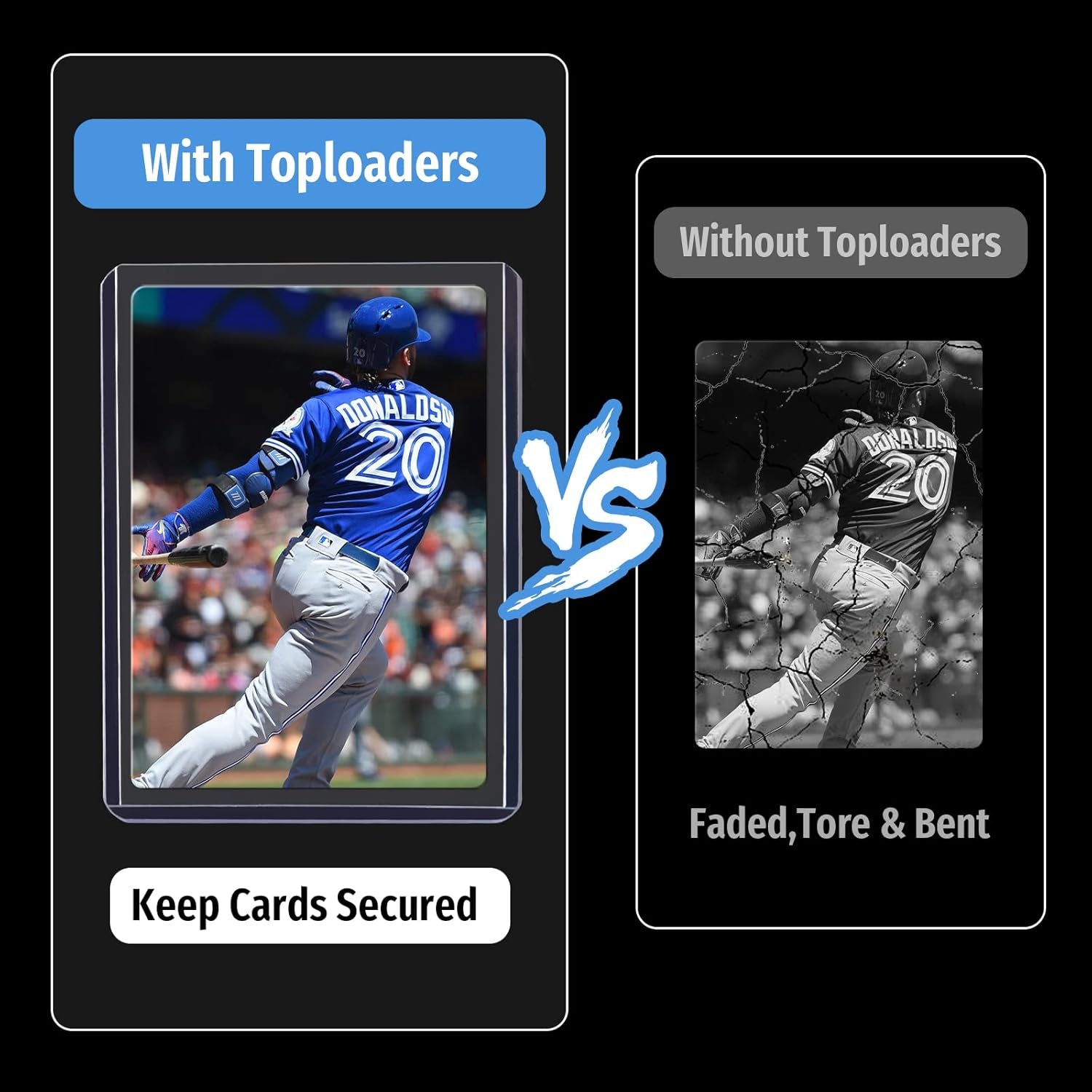 Top Loaders Baseball Card Sleeves Trading Card Sleeve Baseball Card Protectors Toploader Card Protectors (30 Count)